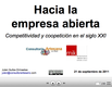 Julen Iturbe: “Hacia la Empresa abierta”. Consultoría Artesana en Red. Ponencia en Iniciador de Alicante